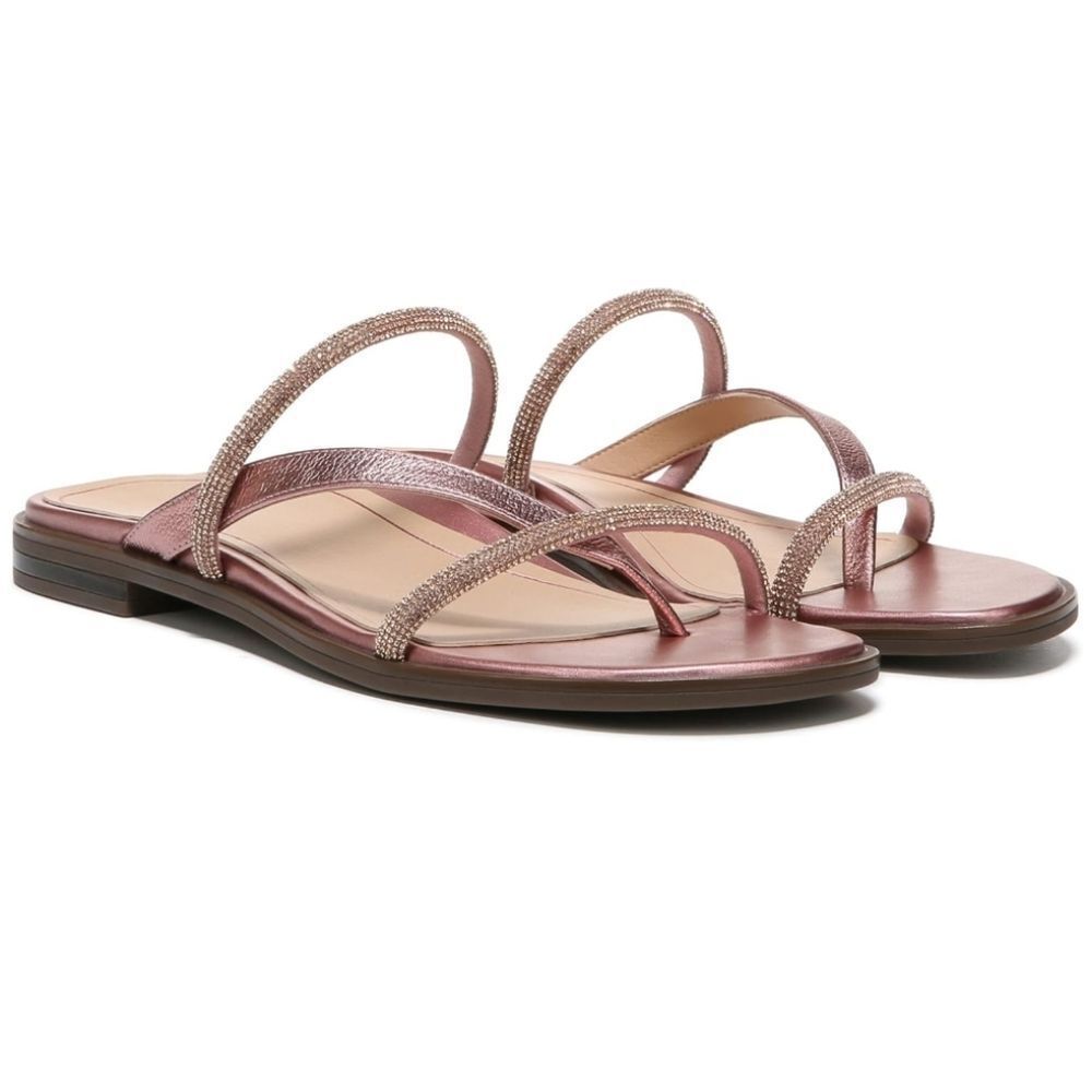 New Vionic Metallic Pink Sandals Size 6